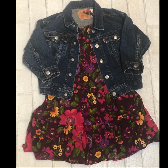 GAP Other - Toddler outfit bundle- floral dress & denim jacket